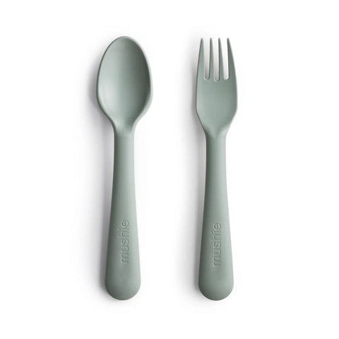 Mushie Fork & Spoon - Sage