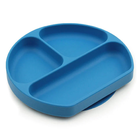 Bumkins Silicone Grip Dish - Light Blue