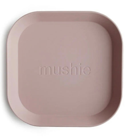 Mushie Square Dinner Plate (Set of 2) Blush