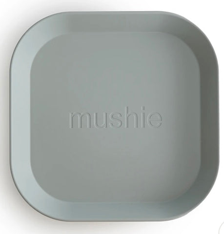 Mushie Square Dinner Plate (Set of 2) Sage